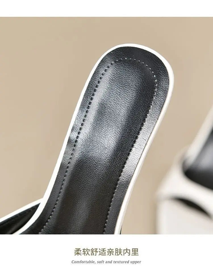 Women's High Heels Summer Slippers Women Sandals Fashion Classic Pointy Open Toe Stiletto Heels Sexy 2026 High-heeled Slippers