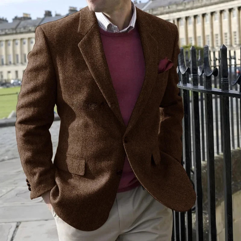 Vintage Herringbone Suit Jacket