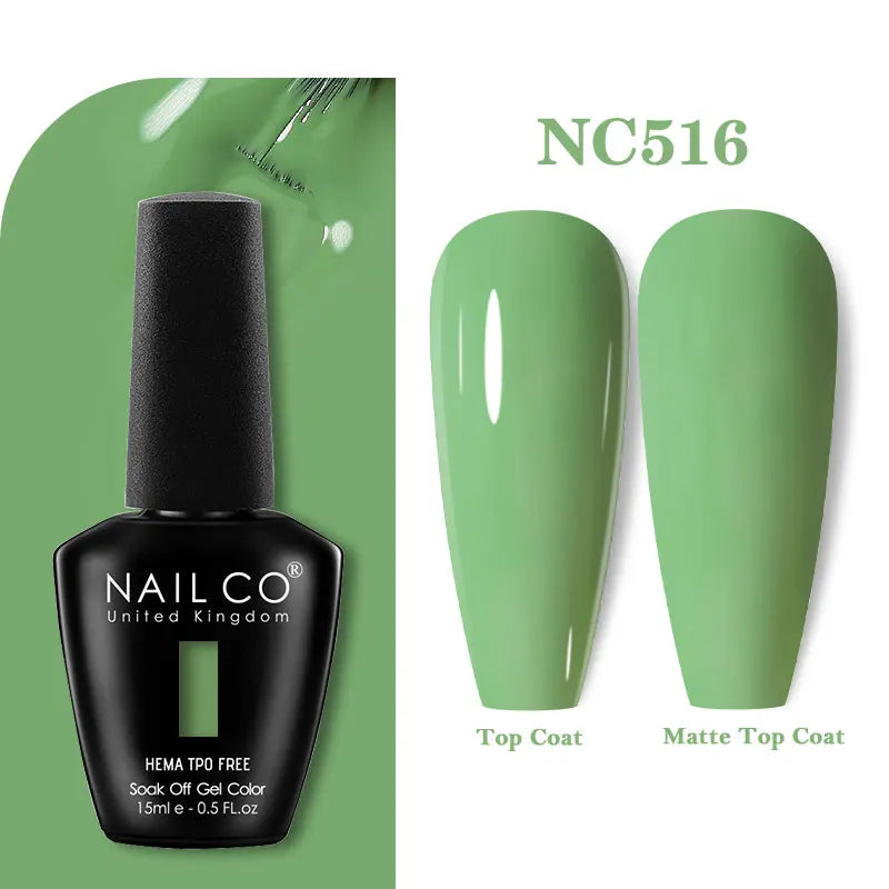 NAILCO 333 Colors Gel Nail Polish Semi Permanent Varnishes Nails Art Design Hybrid Soak Off Top Base Coat UV Gel Manicure 15ml