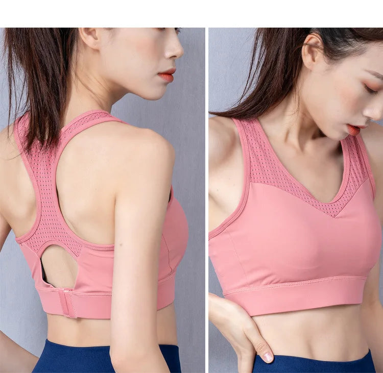 Plus Size Women's Sports Bra High Support Breathable Moisture Wicking Running Workout Fitness Athletic Underwear