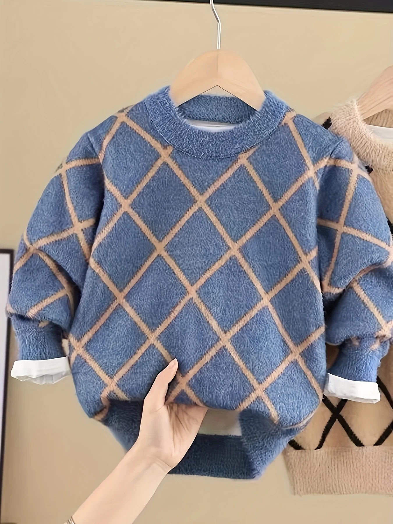 Warm Fleece Lined Boys Sweater