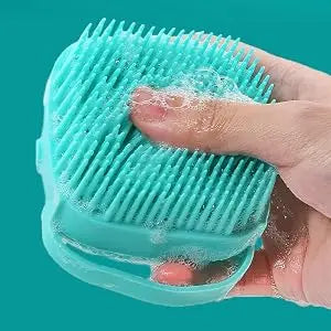 Blue Yellow Shampoo Dispenser Brush