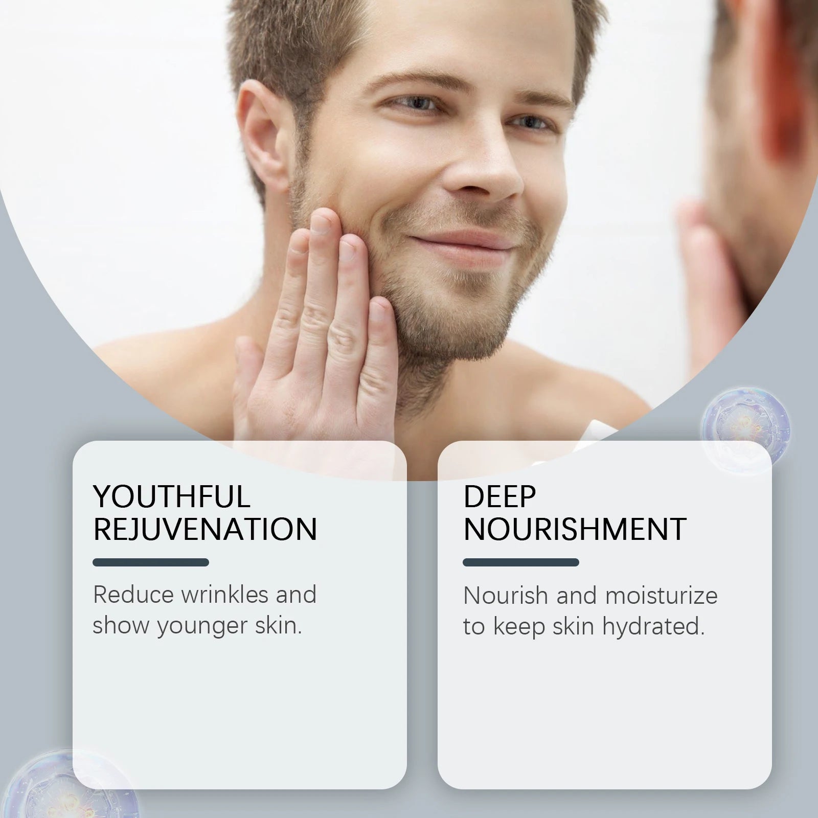 Men Renewing Serum Spray Hydrating & Firming Face Essence Wrinkle Reduction Shrink Pores Smoothing Tightening Skin Care