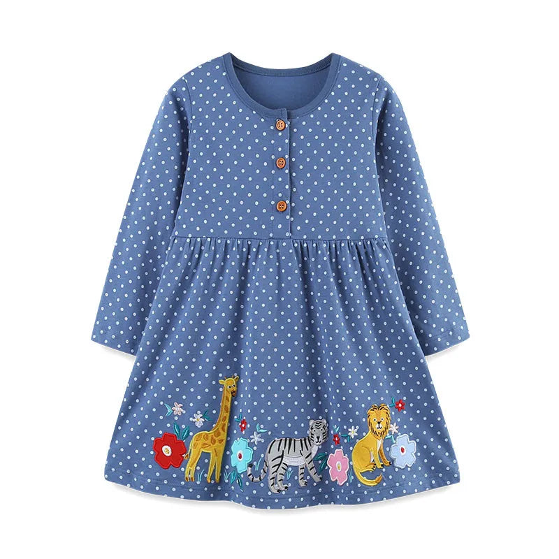 Butterfly Polka Princess Girls Dress
