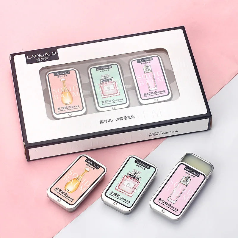 Woman Body Pheromone Perfume Solid Balm Long Lasting Fragranc Light Fragranc Portable Solid Perfume Balm