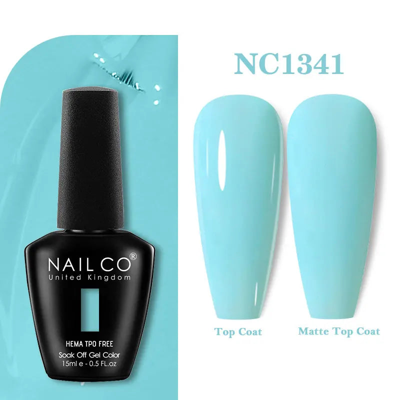 NAILCO 333 Colors Gel Nail Polish Semi Permanent Varnishes Nails Art Design Hybrid Soak Off Top Base Coat UV Gel Manicure 15ml