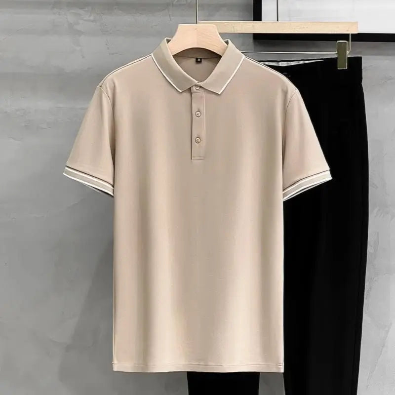 Classic Solid Summer Polo Shirt