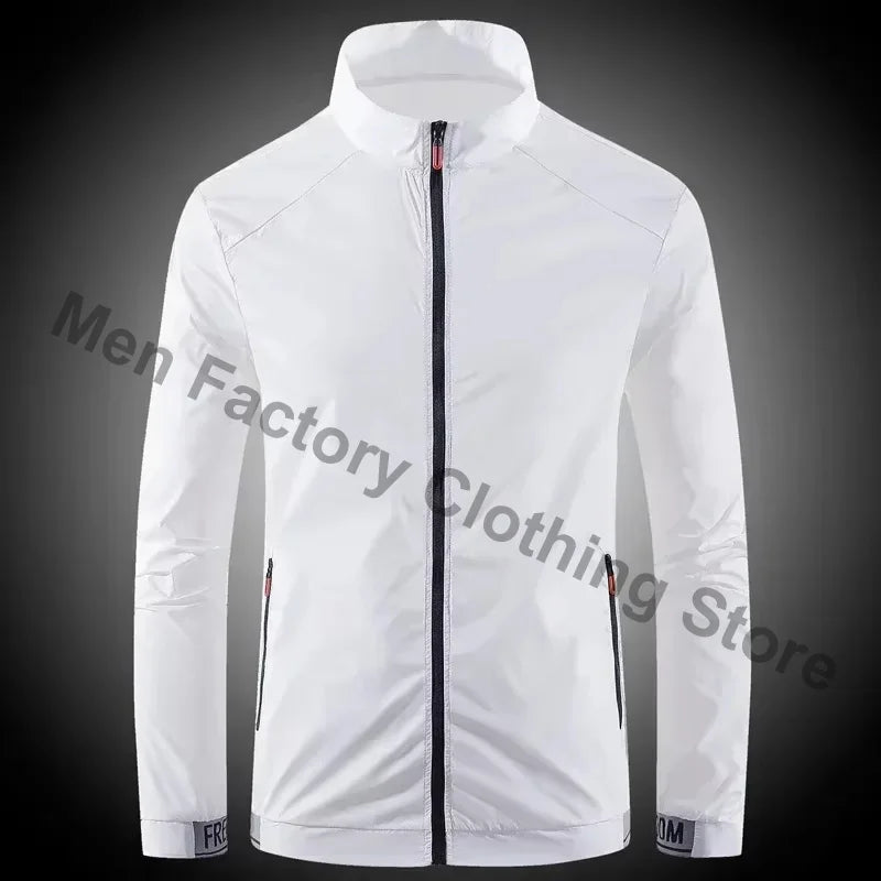 2025 Men's Sportswear Spring Summer Tracksuit 2 Piece Sets Sports Suit Sun Jacket+Pant Running Set Male Gym Exercise Clothing