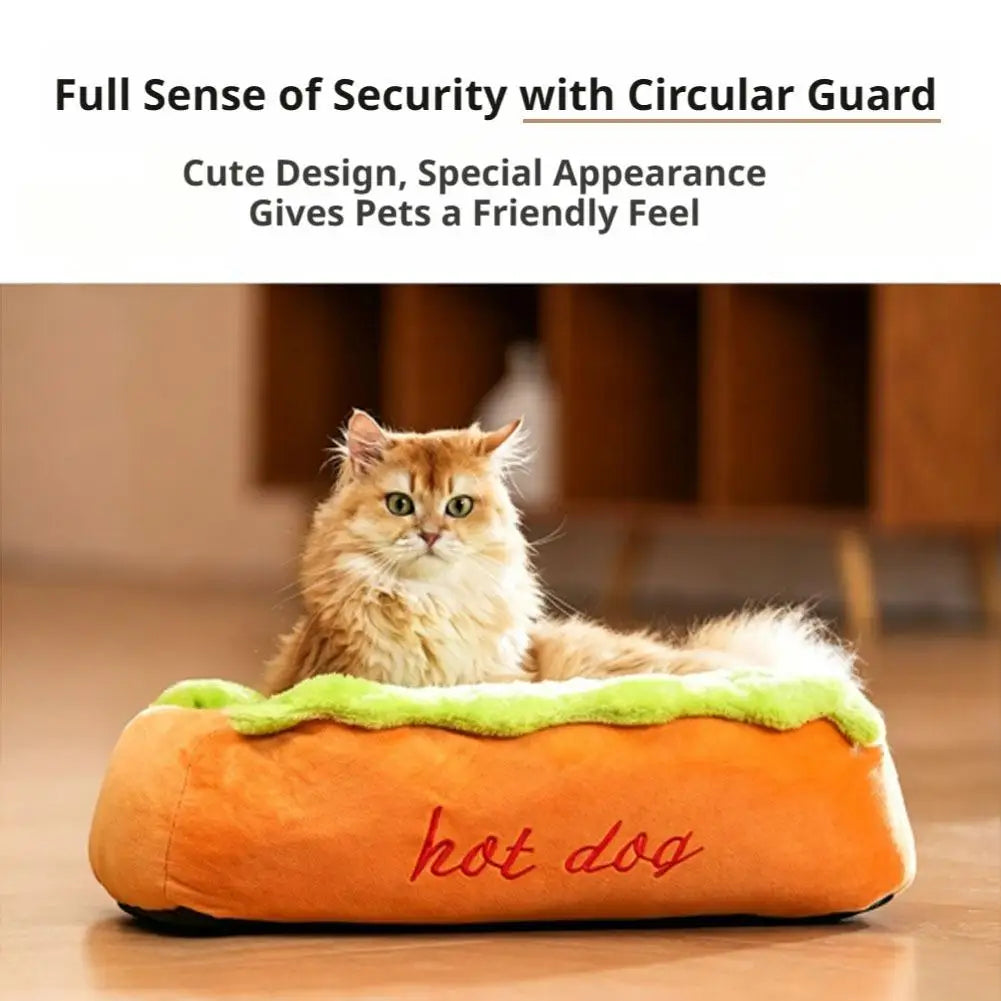 2026 New Hot Dog Pet Bed For Dachshund Cats Puppies Small Pets Plush Removable Washable Pet Beds Soft Corduroy Non-Slip Bottom