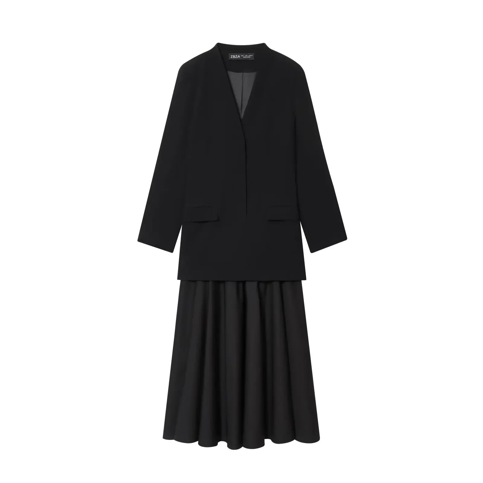 Chic Blazer Style Midi Dress