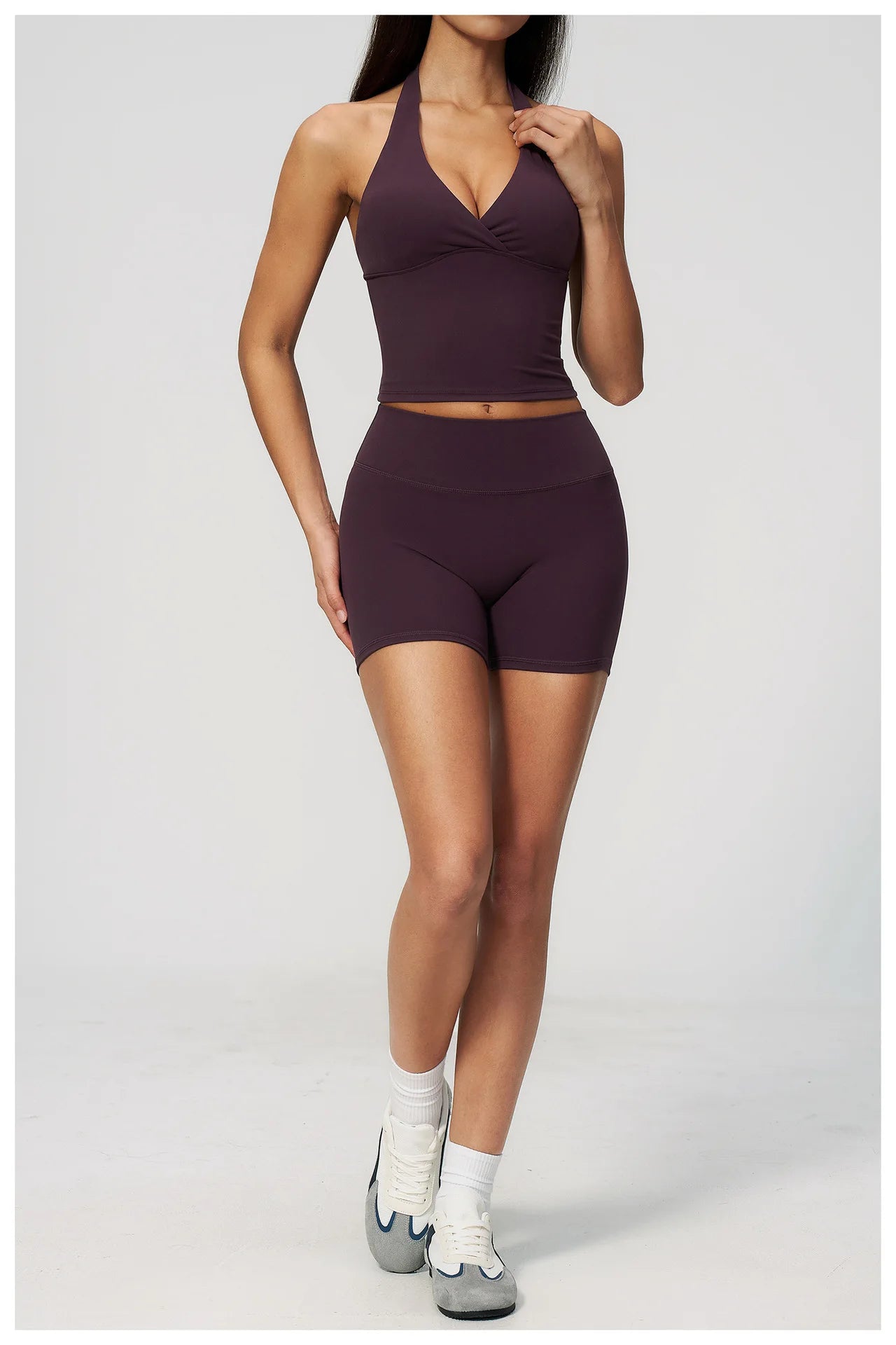 Yoga Outfit Set Fitness Two-Piece Set With No Embarrassing Lines Butt-Lifting Running Shorts Leggings Yoga Suit Athletic Wear