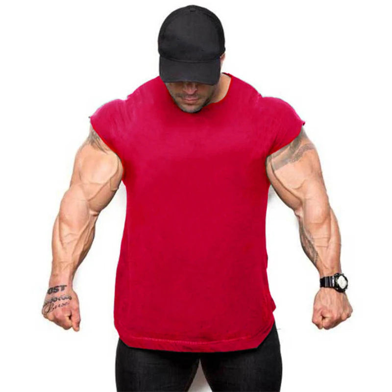 Mens Tank Tops Shirt Gym Tank Top Fitness Clothing Vest Sleeveless Cotton Man Canotte Bodybuilding Ropa Hombre Man Clothes Wear