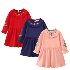 Princess Floral Embroidered Girls Dress