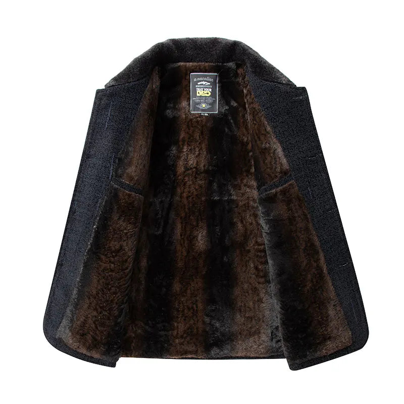 Modern Wool Blend Trench Coat
