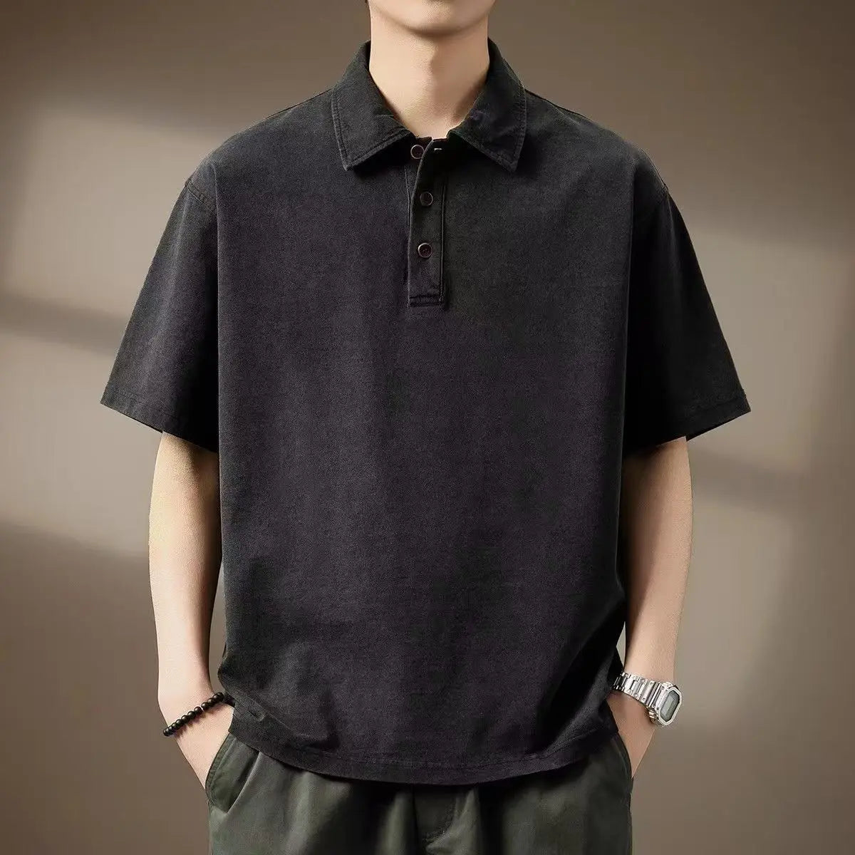 American Style Denim Summer Polo