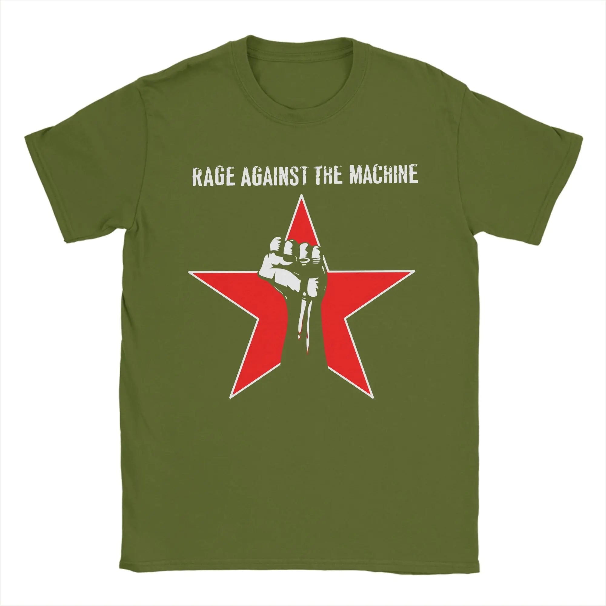 Rage Against the Machine T Shirts for Men 100% Cotton Unique T-Shirt Round Neck  Tee Shirt Short Sleeve Clothes Big Size