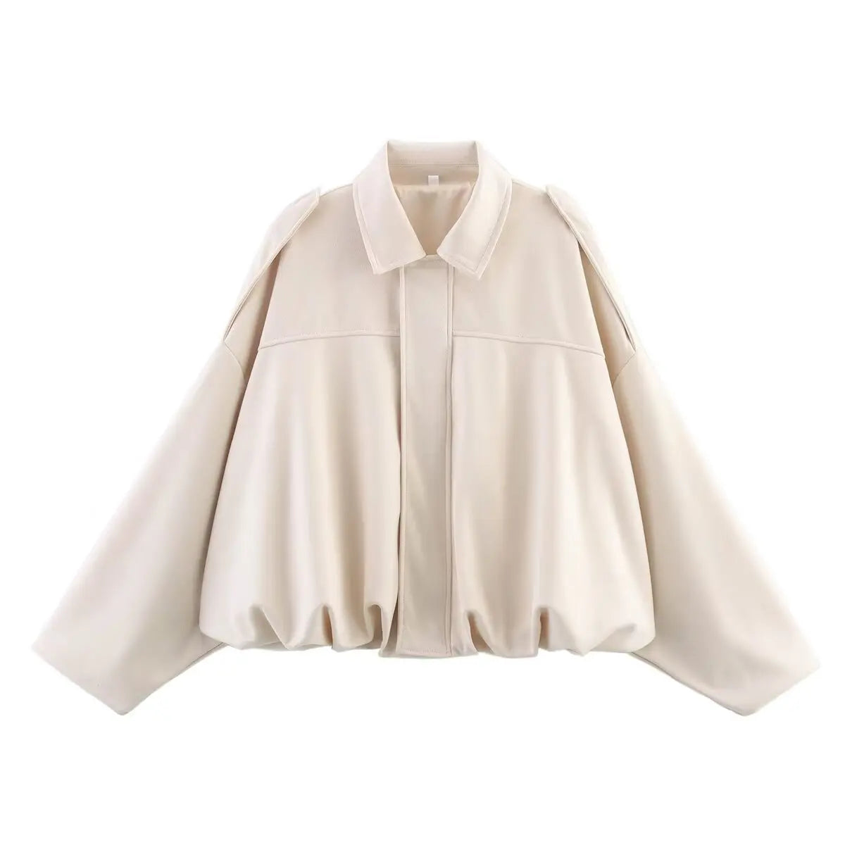 Women Bomber Jackets Suede Texture Coats Fashion Turn-down Collar Long Sleeve Loose Vintage Female Outerwear Chic Top Streetwear