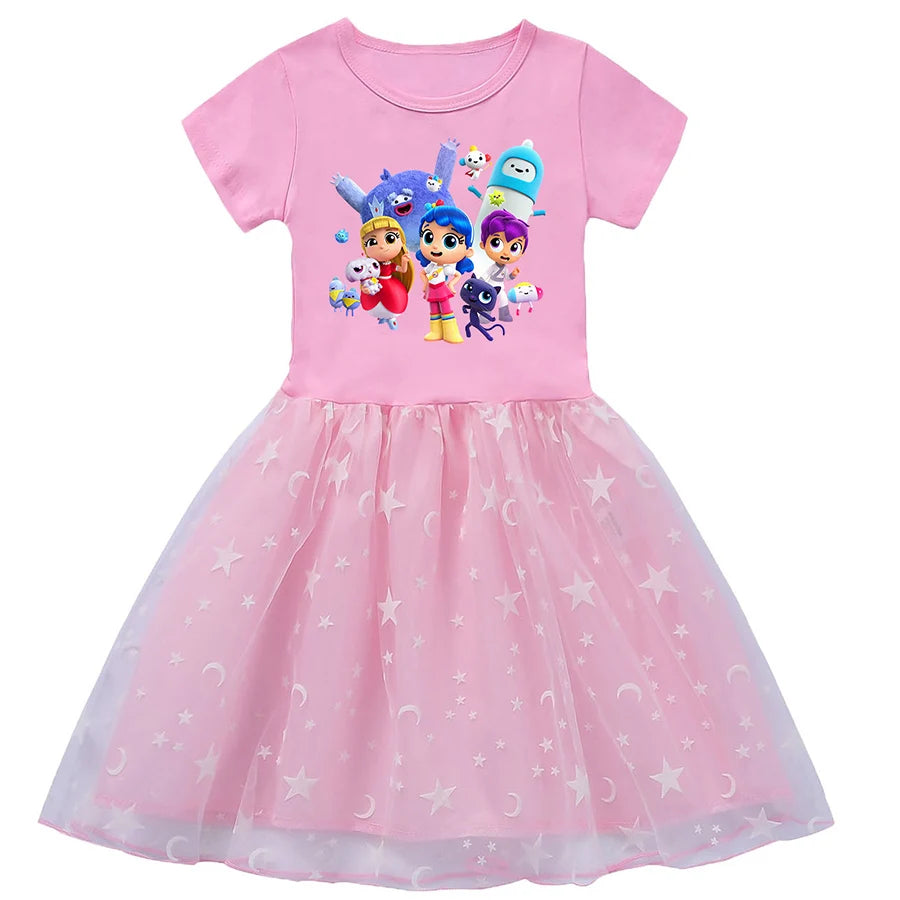 Rainbow Princess Cute Girls Dress