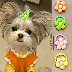 Pet Hair Accessory Set, Cute Designs of Flowers, Bows, Fruits, and Small Animals, Headbands and Hairbands Suitable for Dogs and Cats (Hair Accessories Only, Random Styles and Colors)