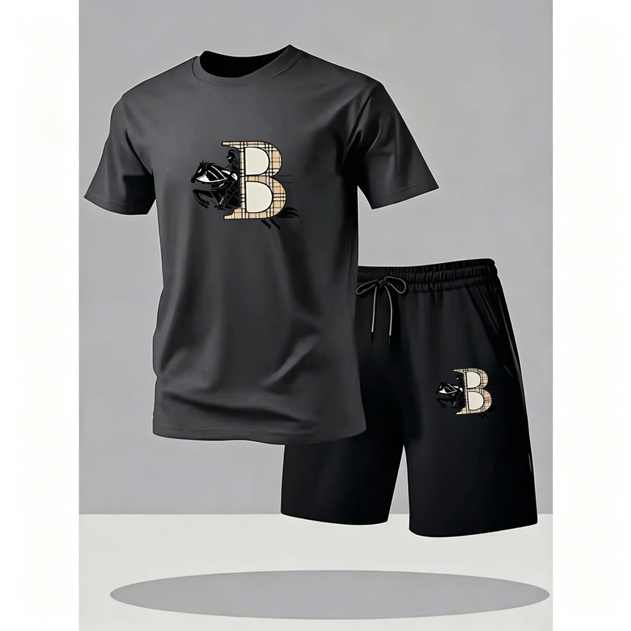 Men's Tracksuit Casual Quality 2026 Summer Daily Wear Single Piece Versatile sleeved T-shirt and Sports Short Outdoors Jogging