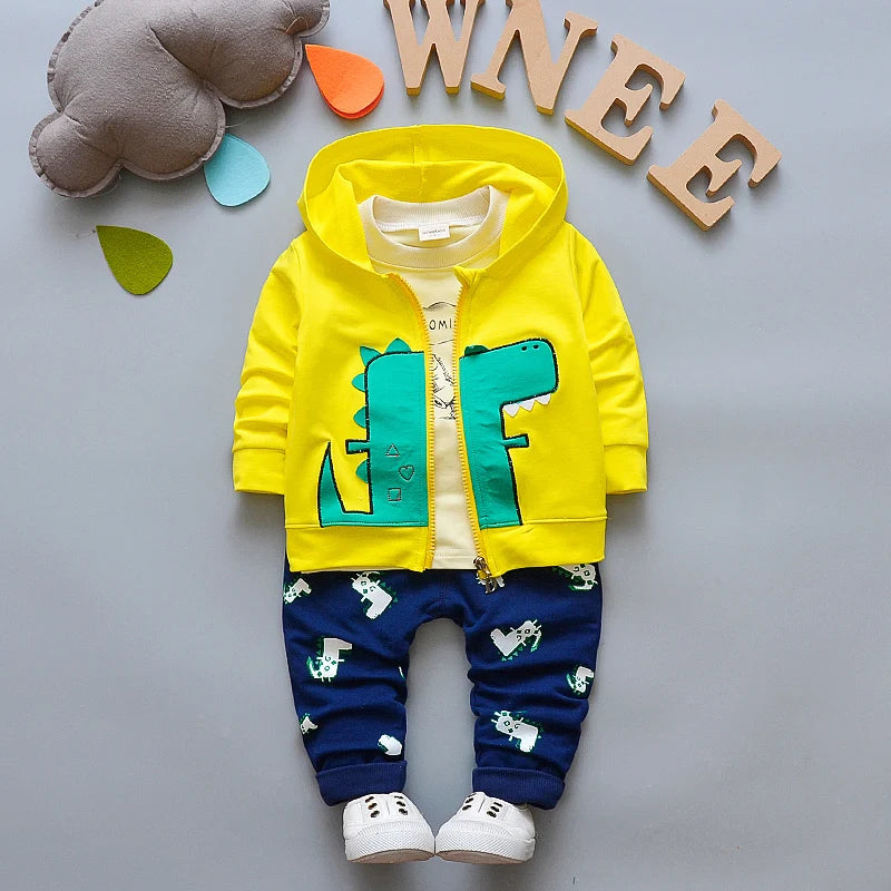 Baby Boy Hooded Cotton Set