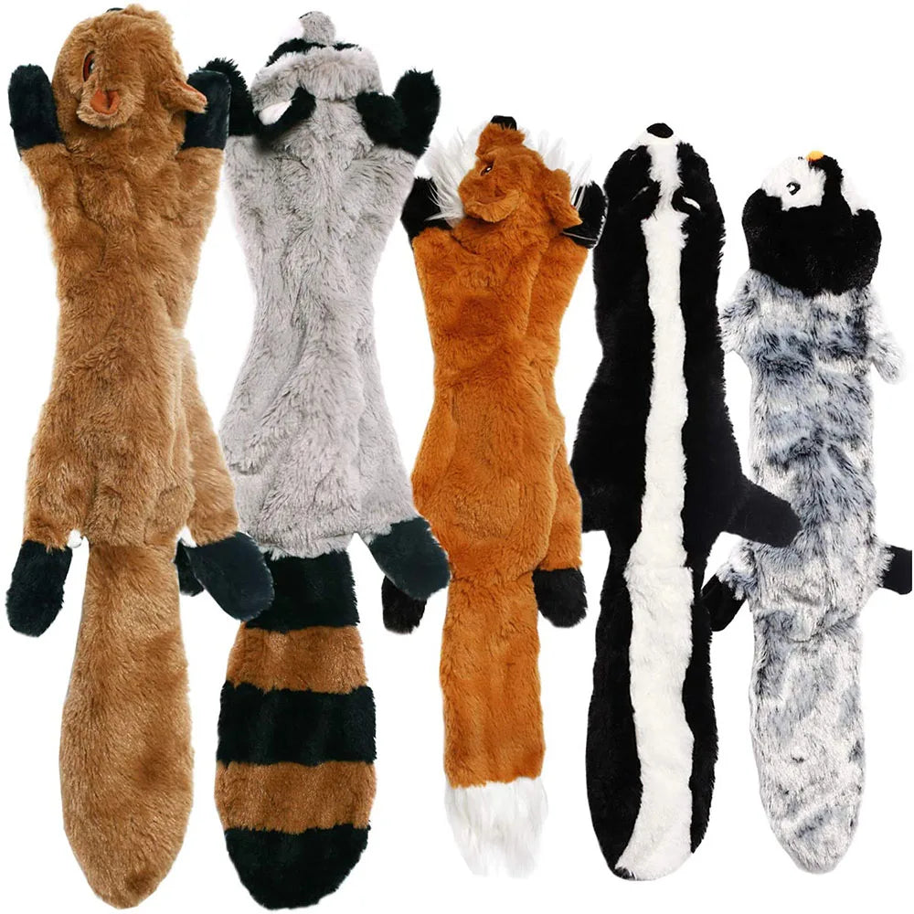 Stuffingless Crinkle Squeaker Dog Toy