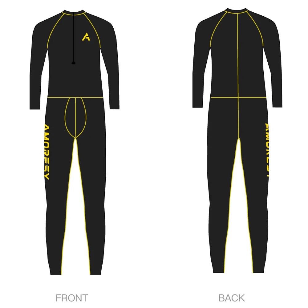 AMORESY Men's Tracksuits Sets Tops Leggings Shiny Glossy Sports Fitness Running Overall Catsuits All-purpose Jumpsuits