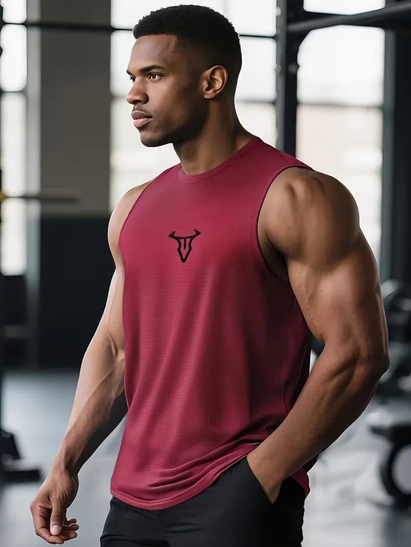 Gym Bodybuilding Workout Muscle Tank Top Summer Cool Quick-Dry Breathable Sleeveless T-Shirts Men Fitness Running Sport Singlets