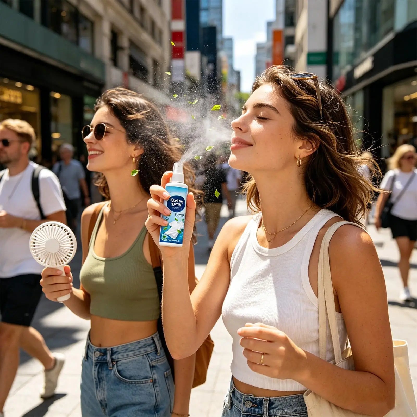 Effective Portable Cooling Spray 100ml Long Lasting Hydrating Body Mist for Summer Outdoor Sports Gym Travel Soothing Skin Face