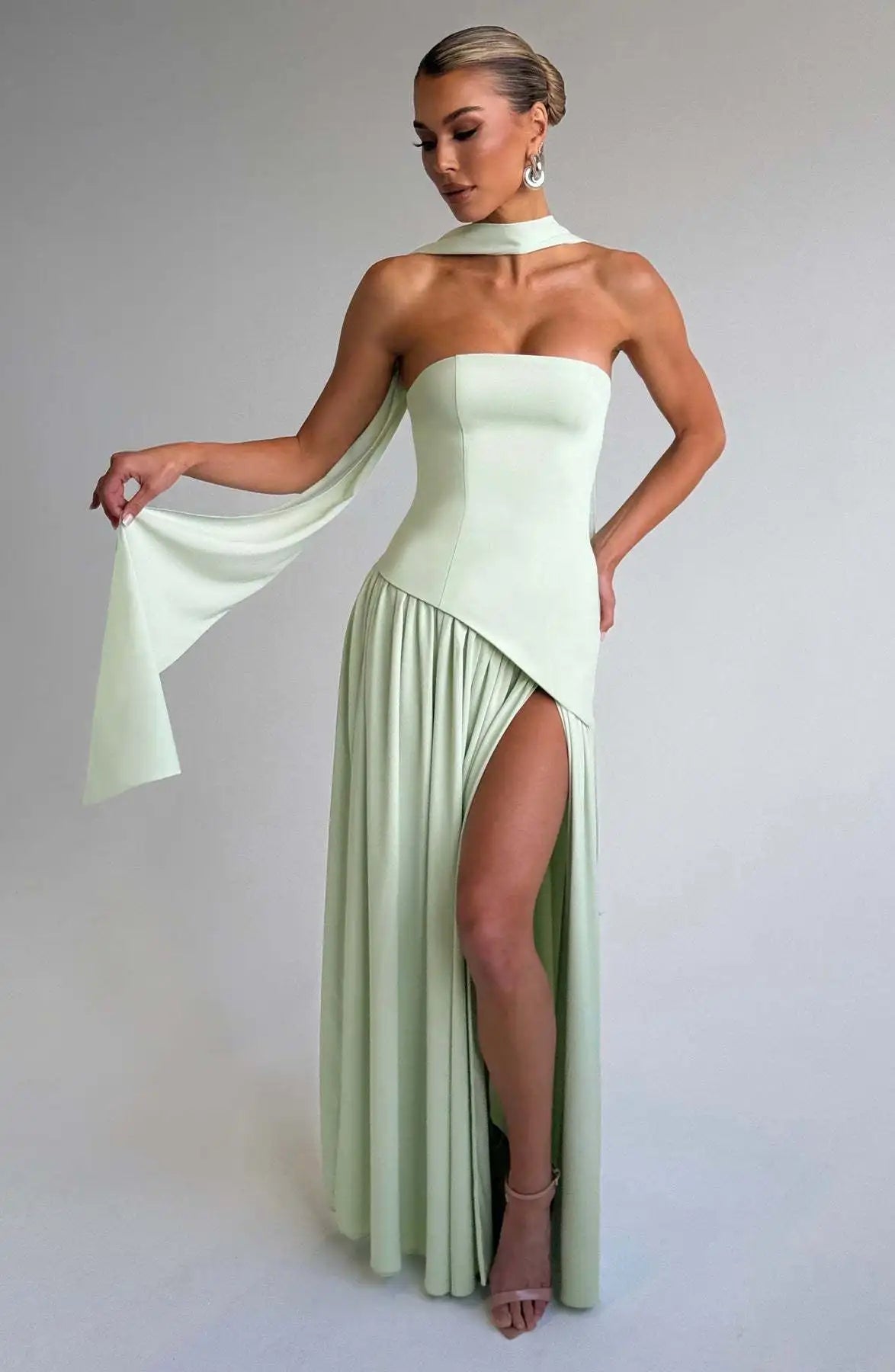 Chiffon Lace Ethereal Evening Gown