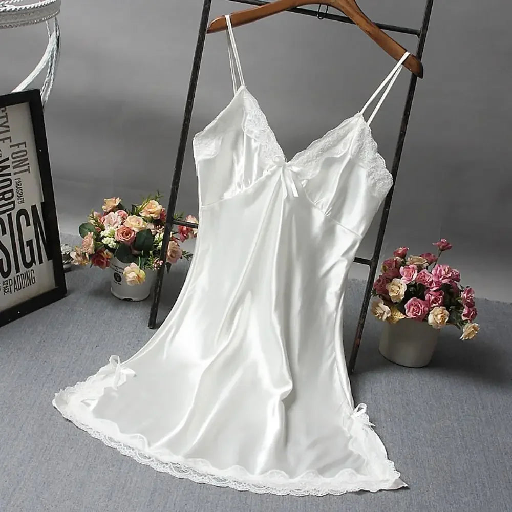Silk Lace Camisole Nightgown Women