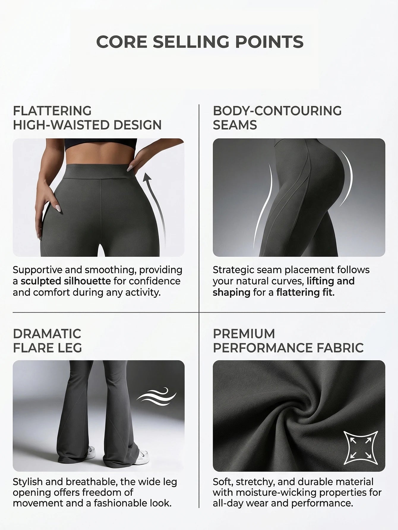Flared Leggings Straight Leg Leggings Woman Wide-leg Pants Yoga Fitness Clothing Versatile Casual Pants Outdoor Sports Leisure