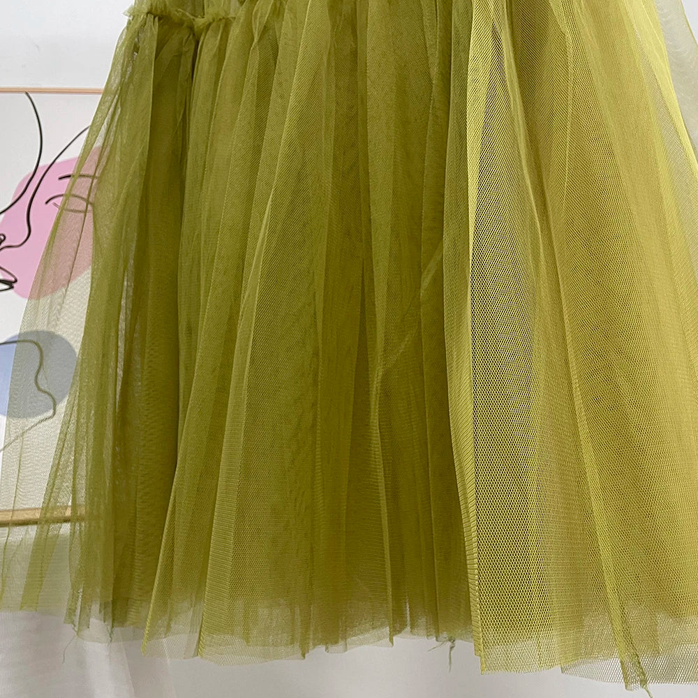 Pleated Lace Cake Midi Skirt