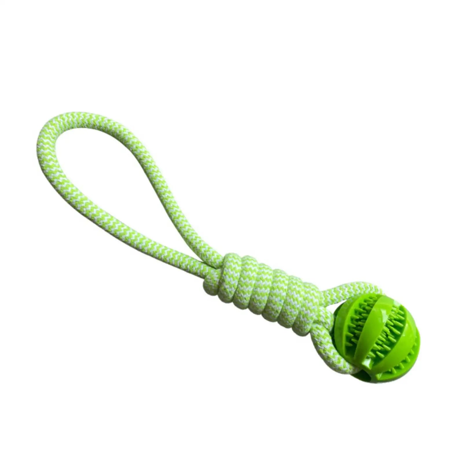 Pet Toy Dog Bite-Resistant Cotton Rope Hand-Held Treat Ball for Teeth Cleaning and Training, Interactive Educational Toy Ball