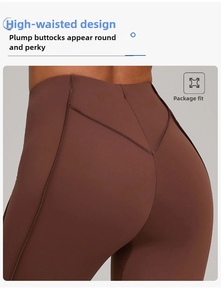 Gym Workout Women's Wide-Leg Tight-Fitting Hip-Lifting Yoga Flared Pants Dance High-Waist Flared Casual Outdoors Sports Trousers