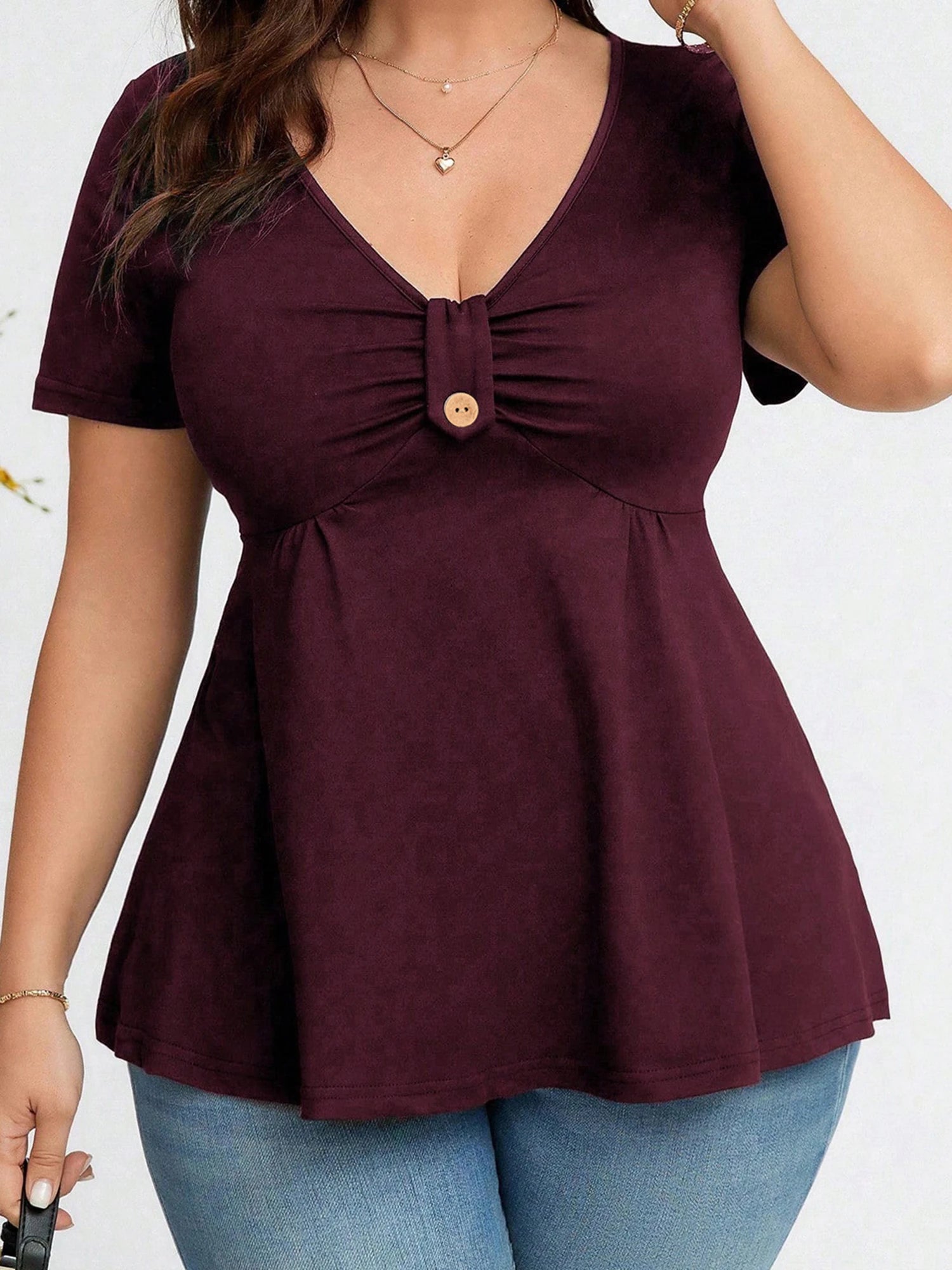 Velvet Slash Neck Top