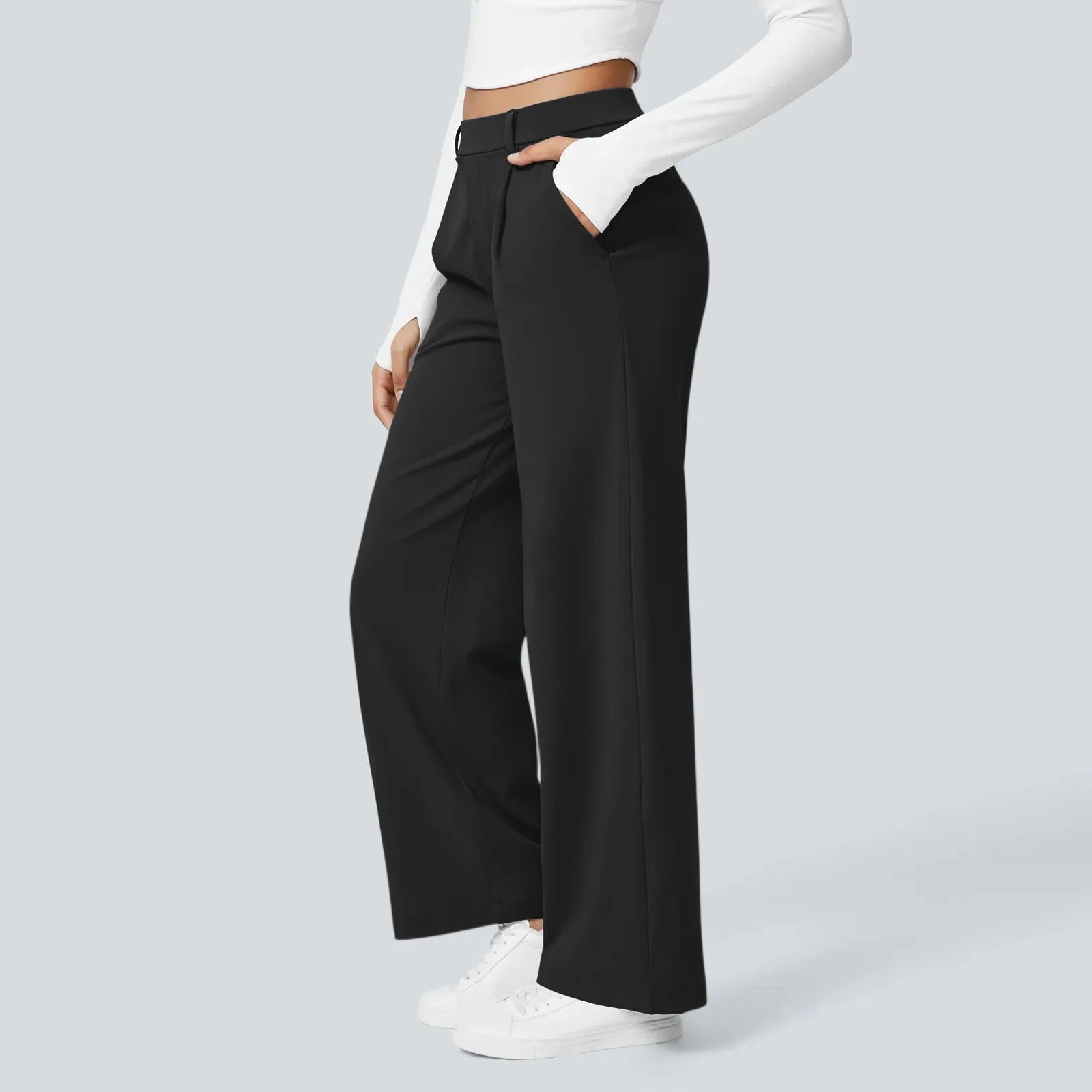 Women's Fashion Comfortable Pants Autumn and Winter Wide Leg Casual Sports Drape Slimming and Versatile Floor Length 2025
