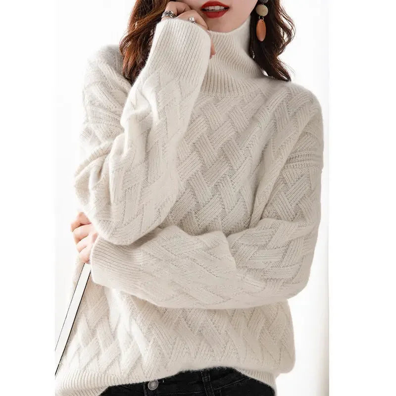 Oversized Turtleneck Winter Knit Sweater