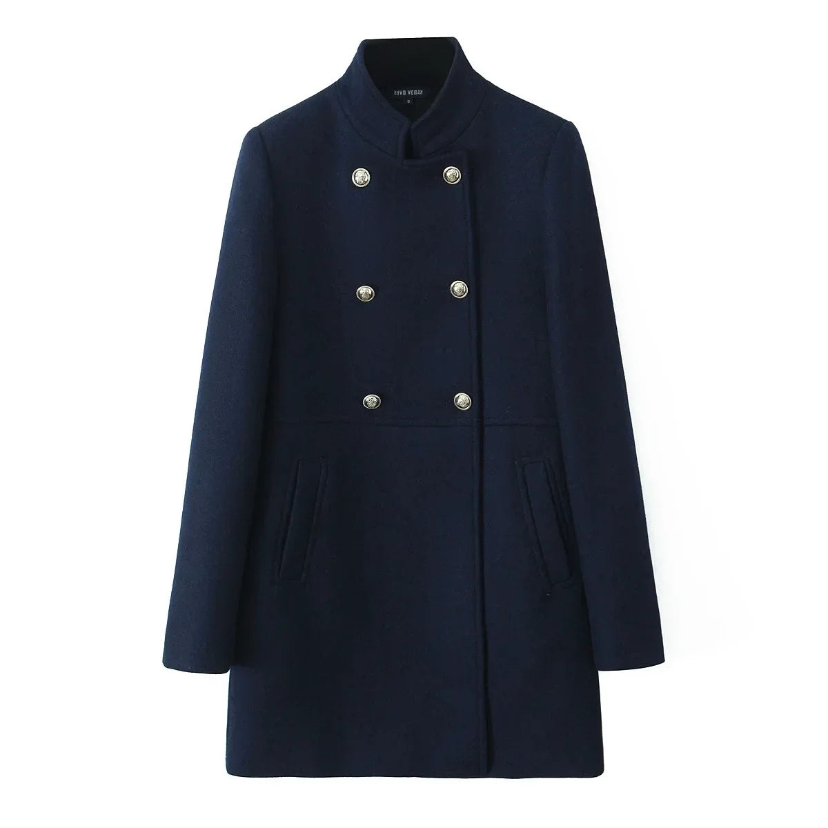 Retro Black Wool Long Coat