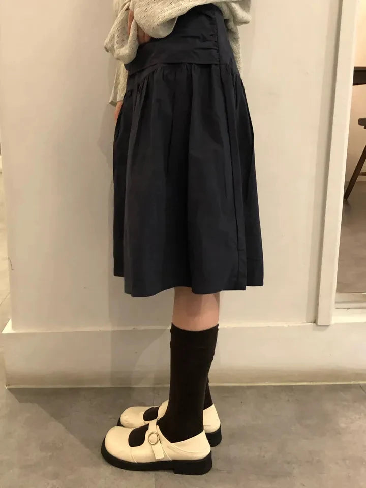 Chic Korean Style  Skirt for Young Women Spring Autumn Winter Seasonal Fashionable Inner Wear Casual Versatile Skirt