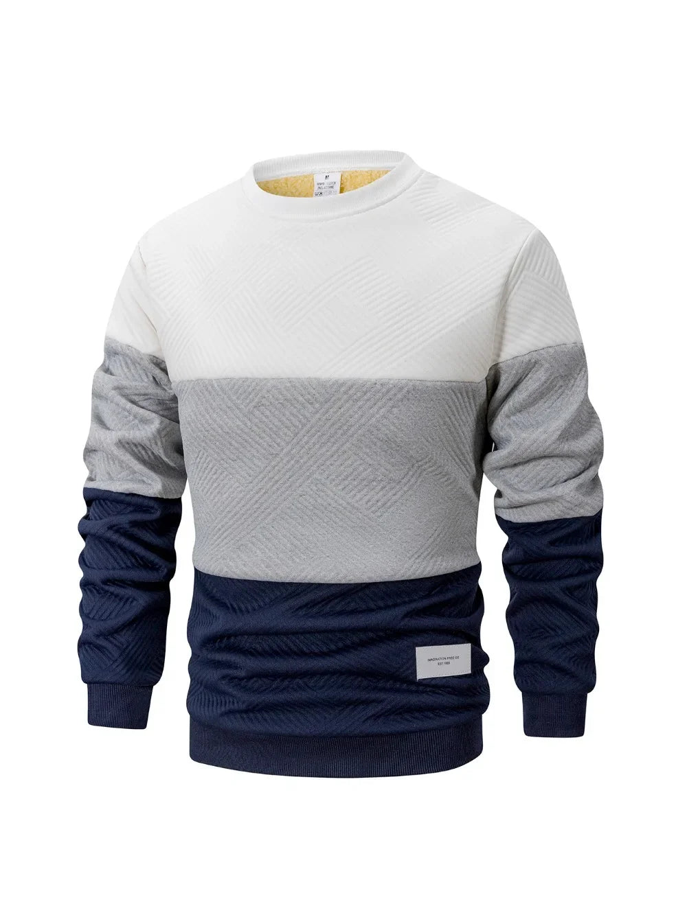 Thick Patchwork Knit Pullover