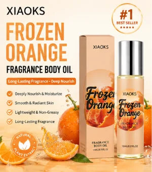Women's orange-scented roll-on perfume, elegant citrus fragrance, light and natural scent, uniquely refreshing, increases the likelihood of attracting attention from the opposite sex. Selected perfume ingredients, alcohol-fre