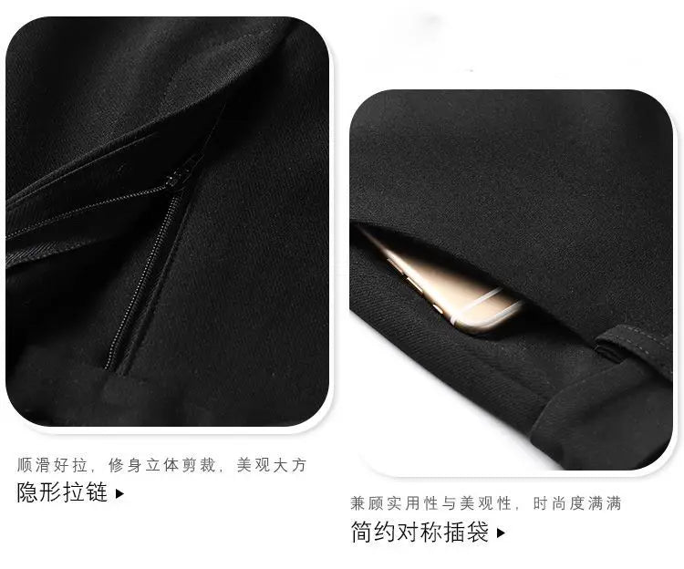 Suit Shorts Women's Summer New High-waist Slim Mid-pants A-line Wide-leg Pants