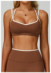 Sport Bras Women Breathable Sports Bra Shockproof Fitness Tops Push Up Gym Crop Top Brassiere Gym Workout Top Seamless Yoga Bra