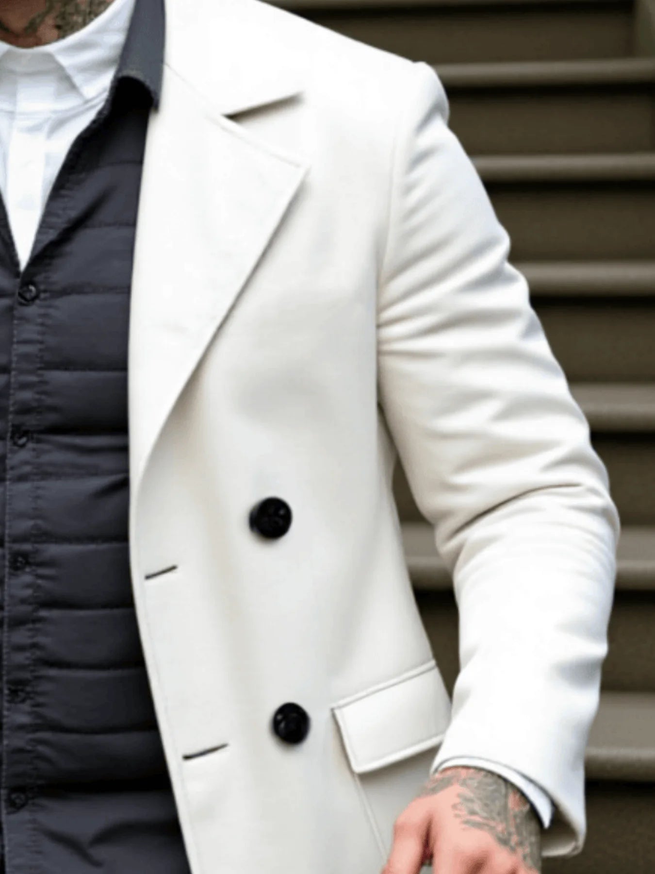 Refined Double Breasted Wool Coat