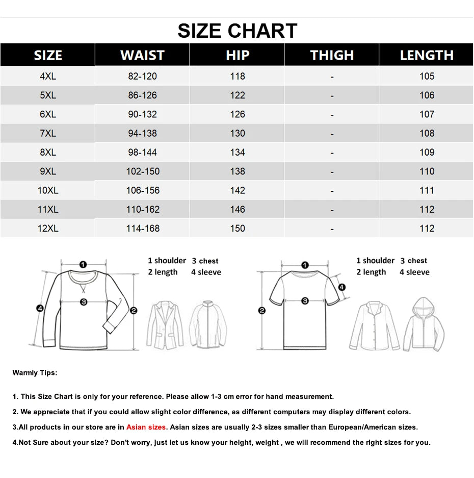 Jogger Pants Men Plus Size 12XL Sweatpants Fashion Casual Joggers Male Big Size 12XL Stretch Waist Trousers