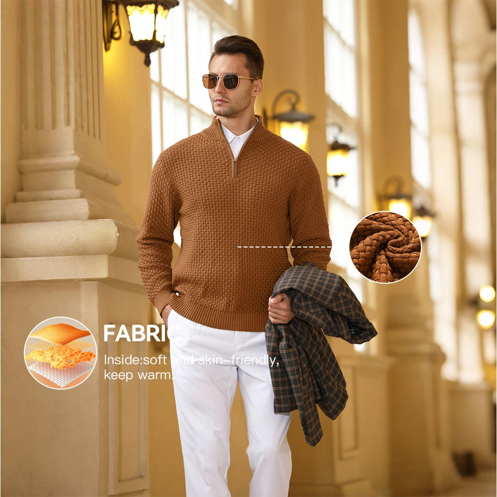 Quarter Zip Knit Pullover