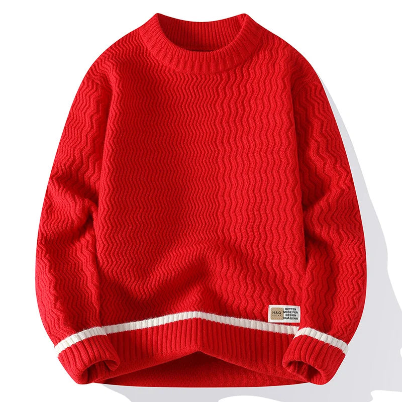 Men Casual Comfortable Warm Sweaters men round neck  Solid knitwear Men's High-Quality Fashion Trend Sweater 2025 Autumn/Winter