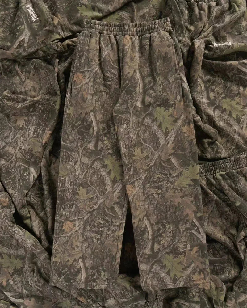 New Jogger Straight Trendy Fitness Pants Men's Camouflage Wide Leg Pants Breathable Running Sweatpants Loose Men Trousers