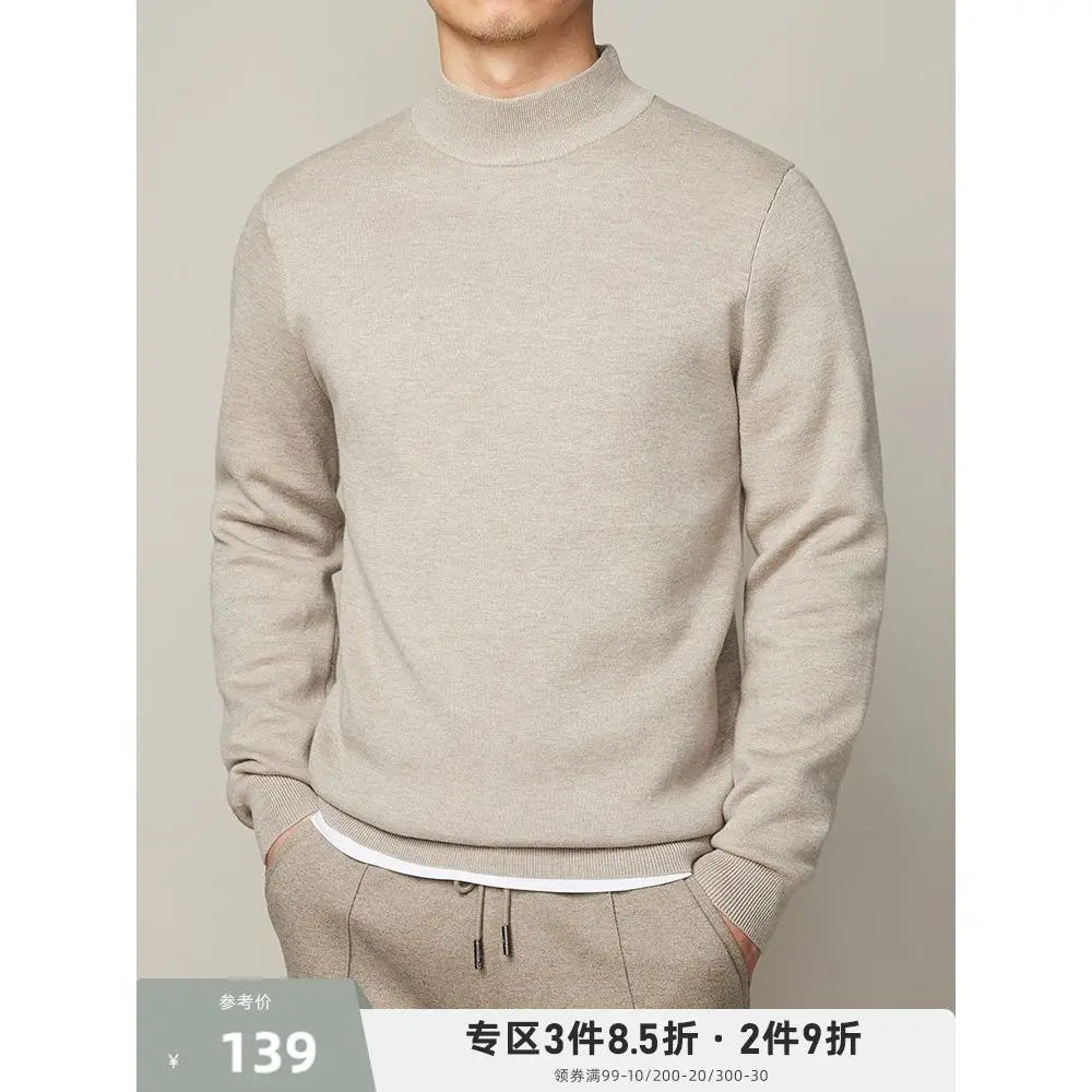 Mock Neck Slim Knit Sweater